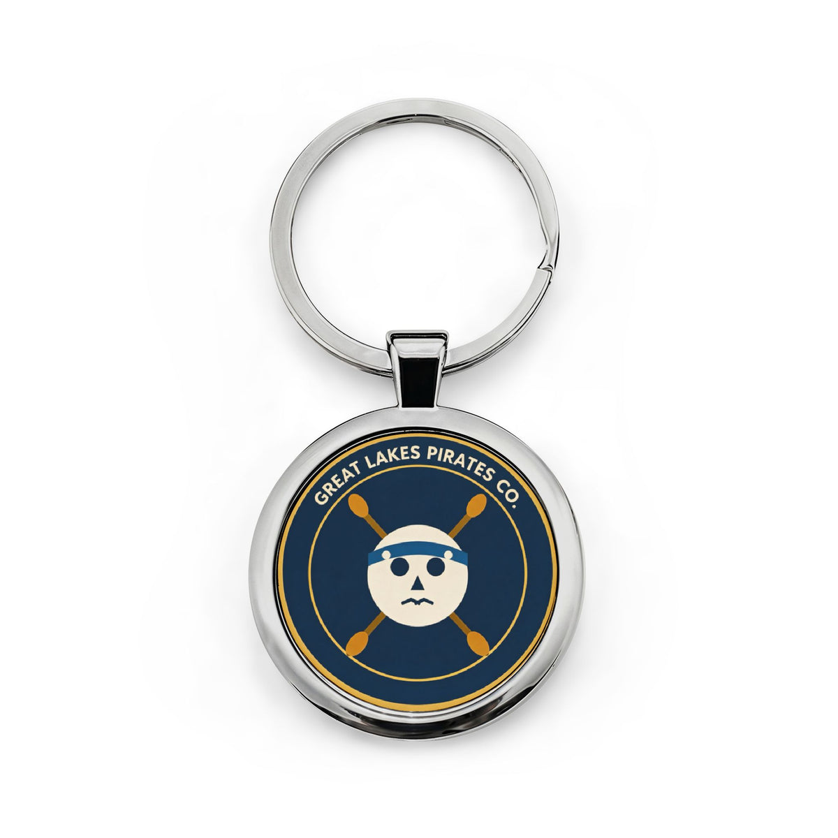 Round Stainless Steel Keychain